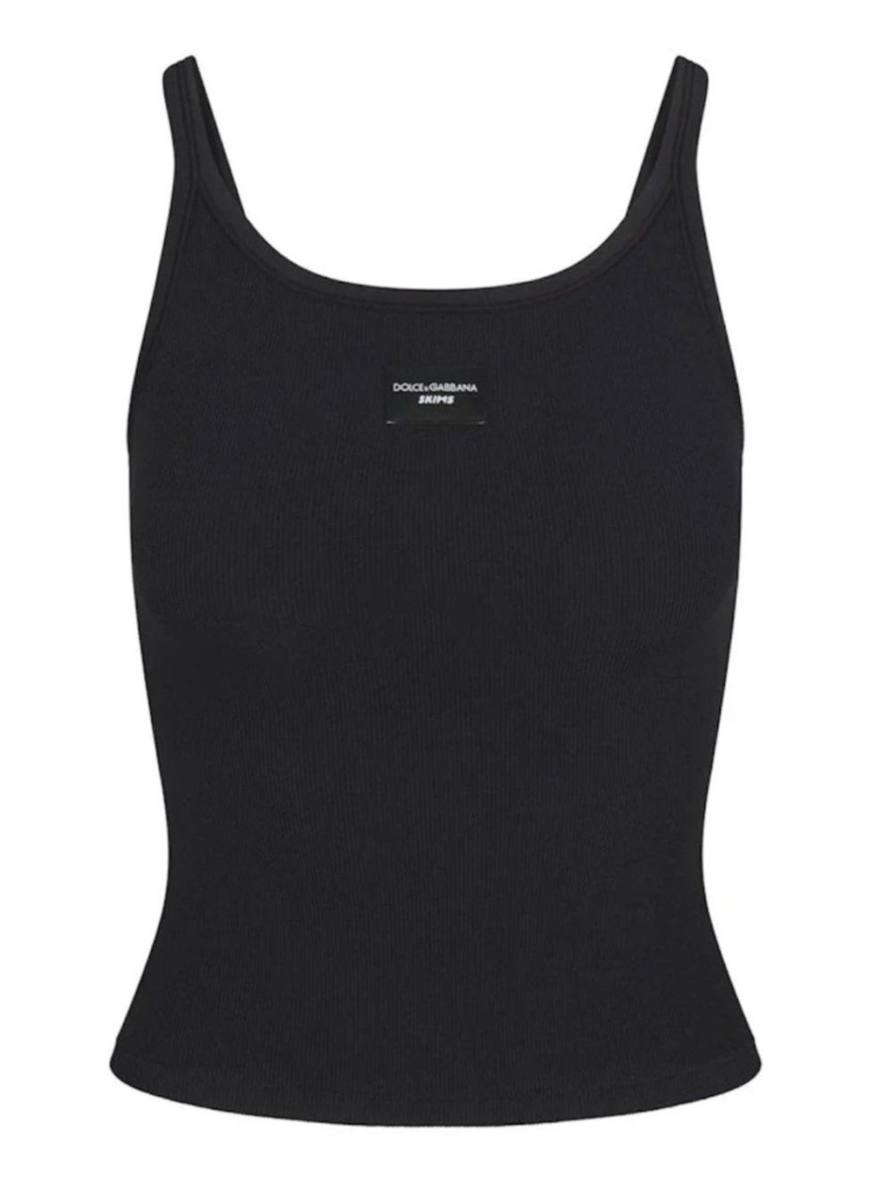 SKIMS Black Ribbed Tank Top